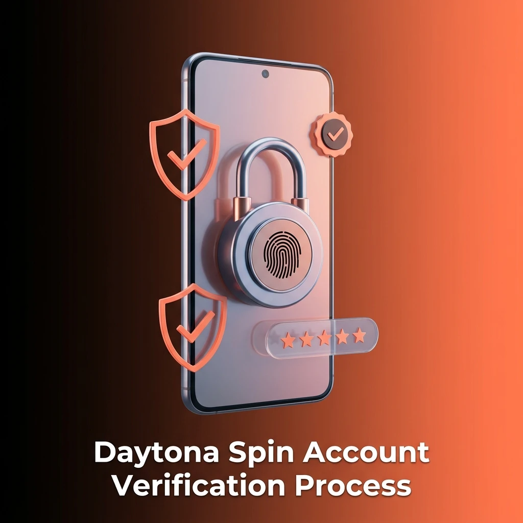 Daytona Spin account verification process showing steps for identity, address, and payment checks for UK players
