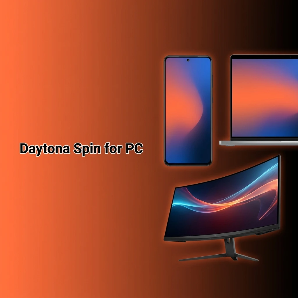 Daytona Spin casino platform accessible on PC via web browser, no download required, play slots and live casino games