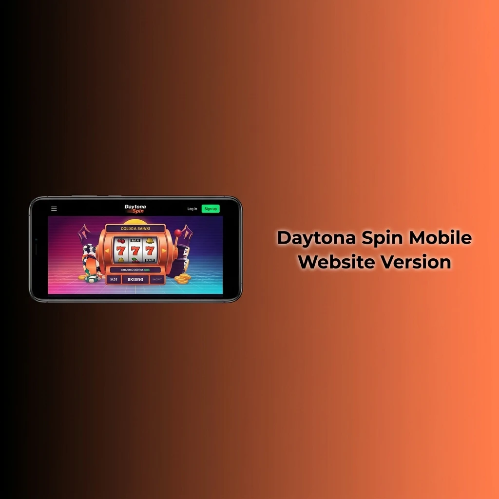Daytona Spin mobile website on smartphone and tablet, offering sports betting, casino games and payments via browser