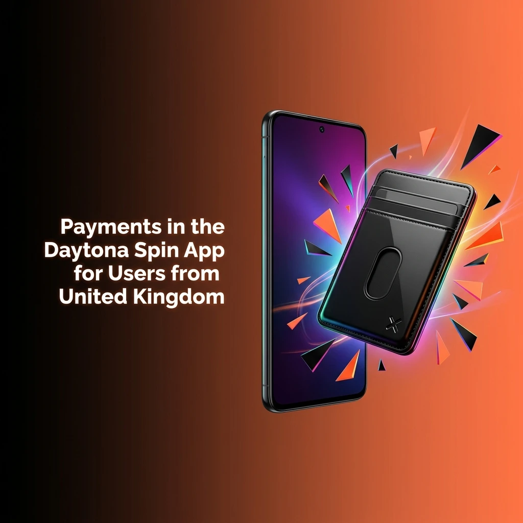 Daytona Spin App payment methods for UK users including Visa, Mastercard, crypto, and online banking