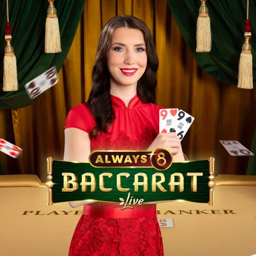 Play high-speed Live Baccarat with side bets and a live scoreboard at Daytona Spin casino.