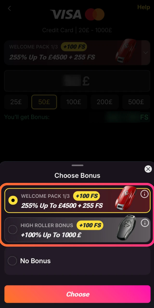 Select the welcome bonus or enter the bonus code during deposit to activate your reward at Daytona Spin.
