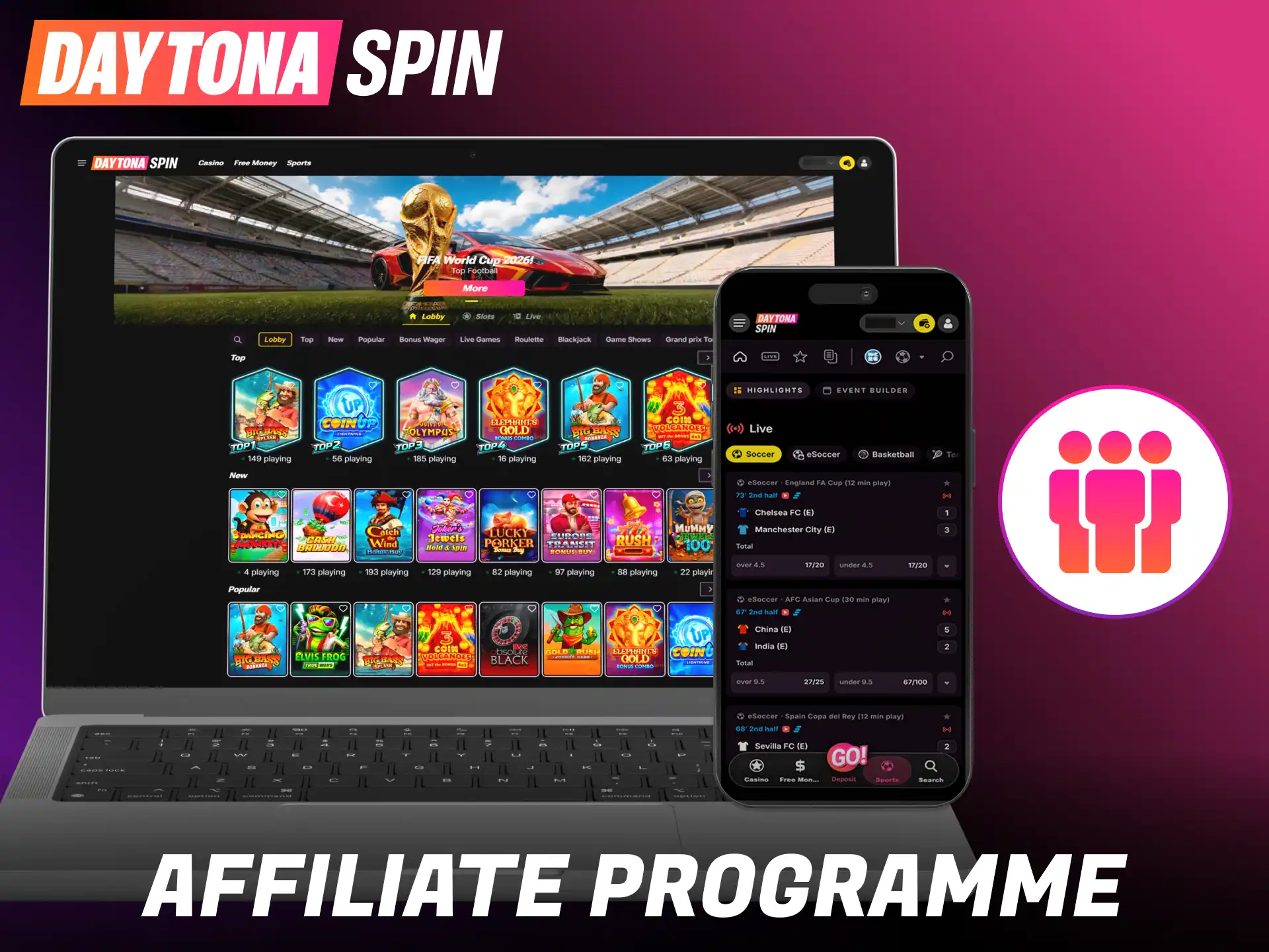 Join the partner network to generate steady revenue with Daytona Spin.