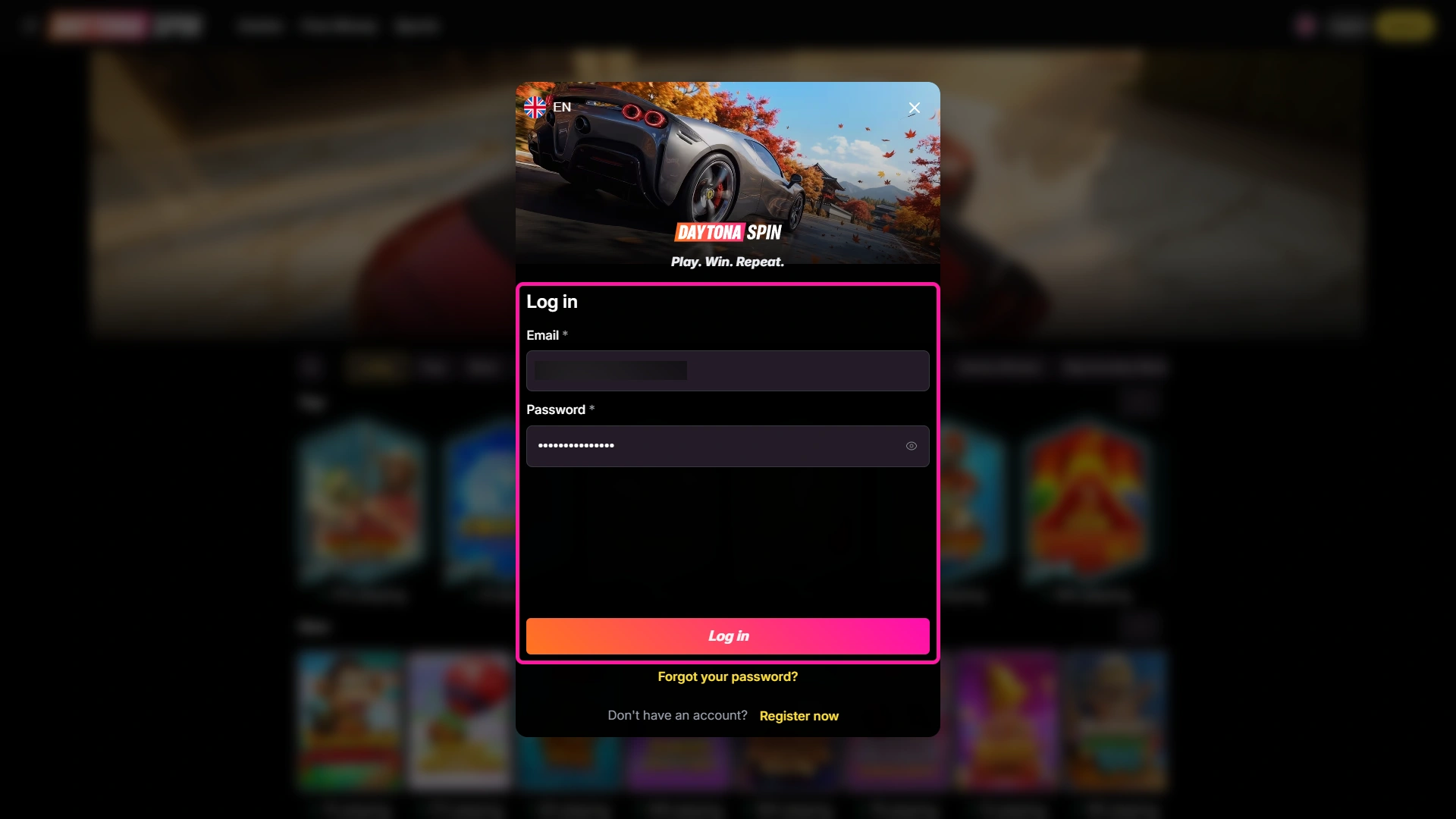 Sign in or create an account to access Daytona Spin.